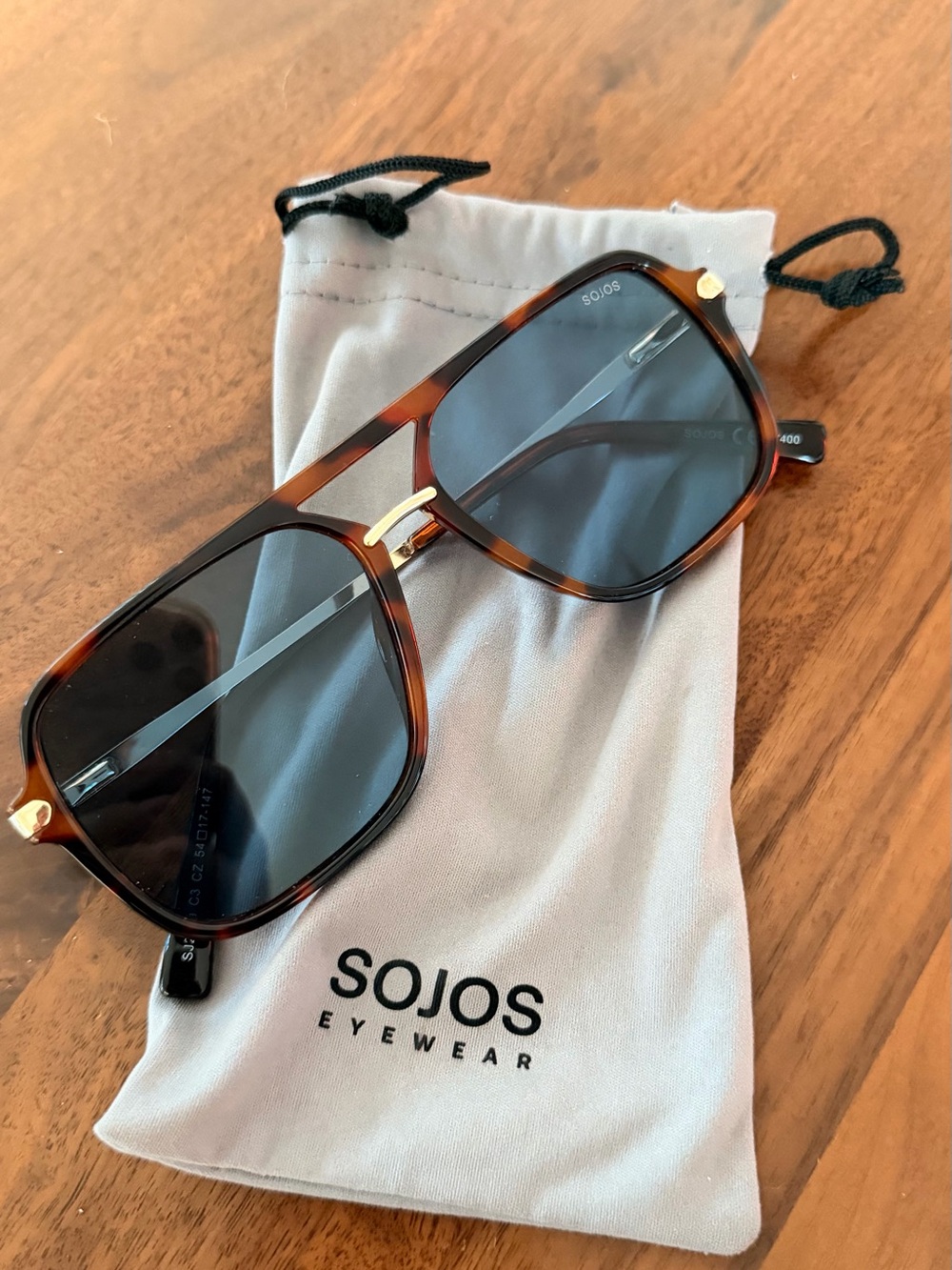 SOJOS Tortoiseshell Sunglasses with Blue Lenses